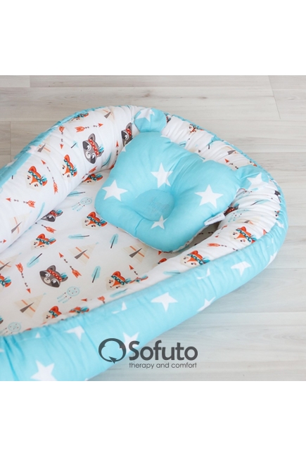 Гнездышко-кокон для новорожденных Babynest, Indians Гнездышко-кокон для новорожденных Babynest, Indians
