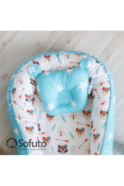 Гнездышко-кокон для новорожденных Babynest, Indians Гнездышко-кокон для новорожденных Babynest, Indians
