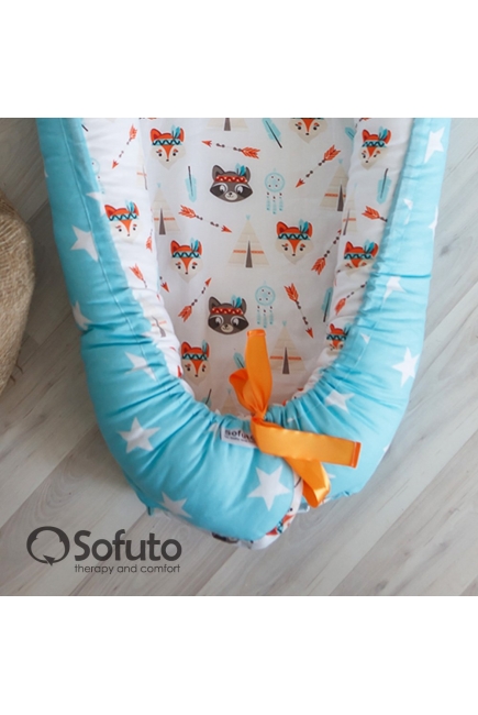 Гнездышко-кокон для новорожденных Babynest, Indians Гнездышко-кокон для новорожденных Babynest, Indians