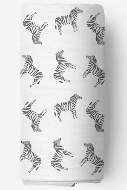 Муслиновая пеленка для новорожденных Adam Stork большая, Zebra Муслиновая пеленка для новорожденных Adam Stork большая, Zebra
