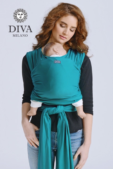 Слинг-шарф трикотажный Diva Stretchy, Smeraldo