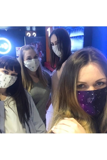 Набор медицинских масок для взрослого и ребенка, Pink Hearts Набор медицинских масок для взрослого и ребенка, Pink Hearts