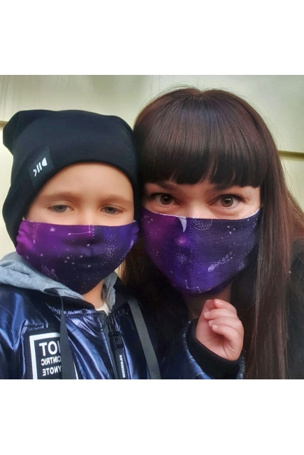 Набор медицинских масок для взрослого и ребенка, Pink Hearts Набор медицинских масок для взрослого и ребенка, Pink Hearts