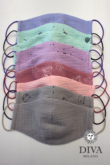 Маска медицинская многоразовая защитная от вирусов (для взрослого), коралловый