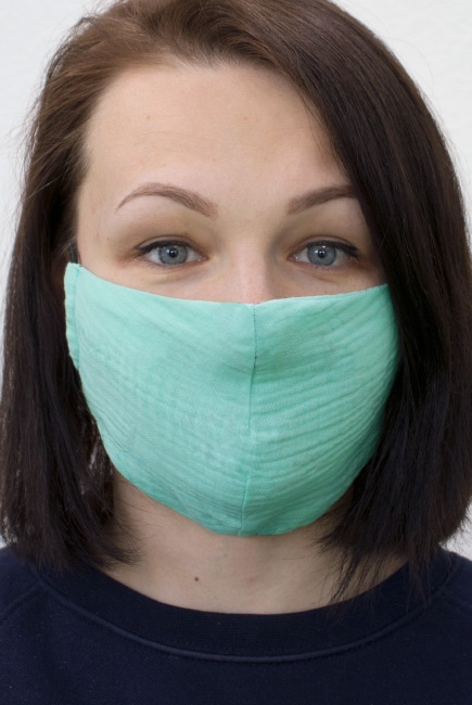 Маска медицинская многоразовая защитная (для взрослого), мятный