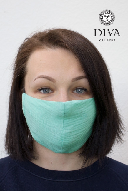 Маска медицинская многоразовая защитная (для взрослого), мятный