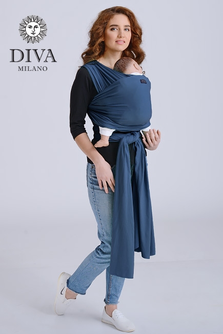 Трикотажный слинг для новорожденных Diva Stretchy, Indigo Трикотажный слинг для новорожденных Diva Stretchy, Indigo