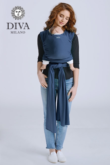 Трикотажный слинг для новорожденных Diva Stretchy, Indigo Трикотажный слинг для новорожденных Diva Stretchy, Indigo