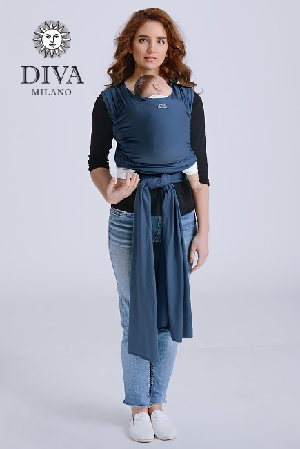 Трикотажный слинг для новорожденных Diva Stretchy, Indigo Трикотажный слинг для новорожденных Diva Stretchy, Indigo