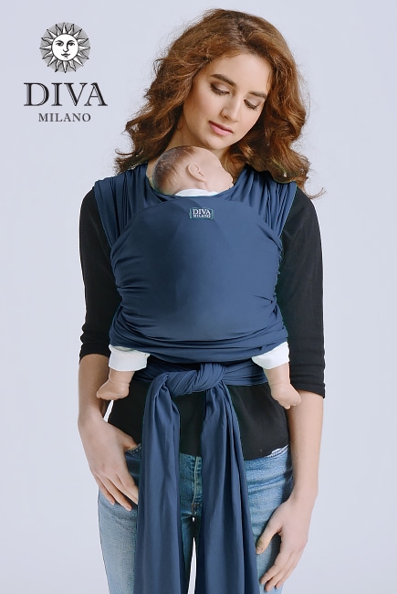 Трикотажный слинг для новорожденных Diva Stretchy, Indigo Трикотажный слинг для новорожденных Diva Stretchy, Indigo