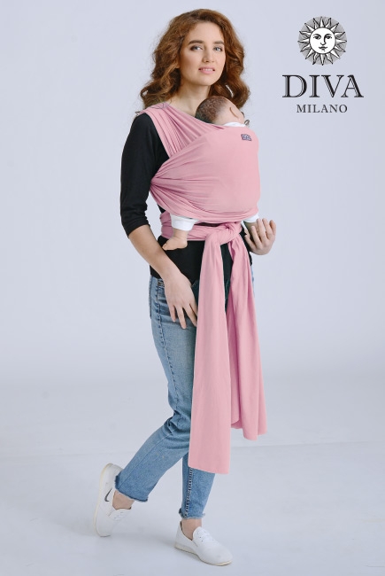 Трикотажный слинг-шарф Diva Stretchy, Pink Трикотажный слинг-шарф Diva Stretchy, Pink
