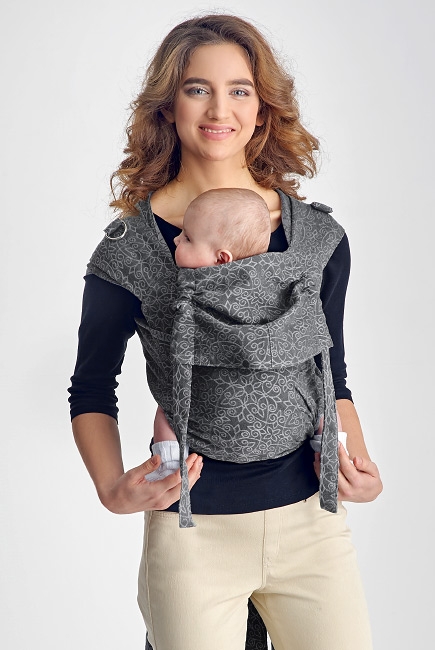Май-слинг Diva Basico, Charcoal с капюшоном Май-слинг Diva Basico, Charcoal с капюшоном