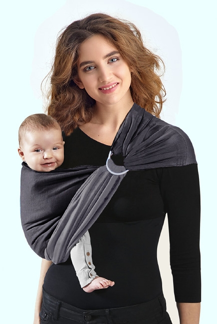 Слинг с кольцами трикотажный Diva Stretchy Grafite/Mist Слинг с кольцами трикотажный Diva Stretchy Grafite/Mist