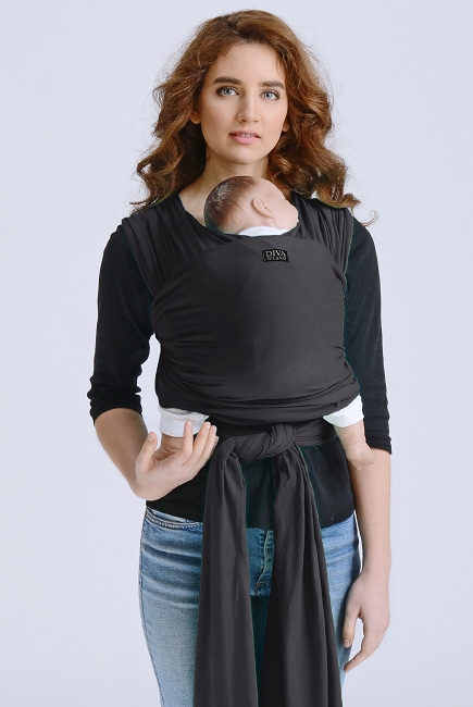 Трикотажный слинг-шарф Diva Stretchy, Nero Трикотажный слинг-шарф Diva Stretchy, Nero