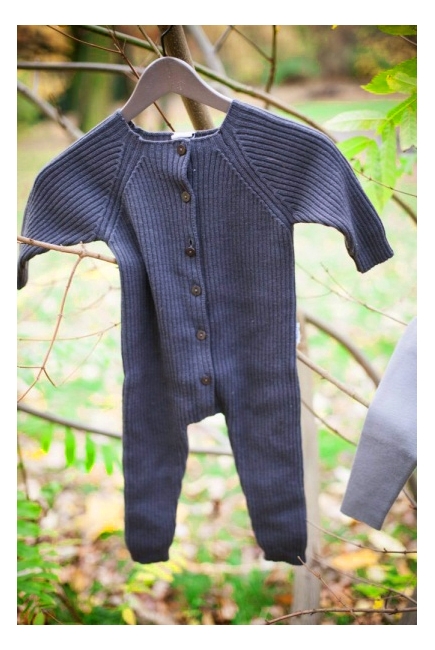 KoCoi Комбинезон детский из шерсти мериноса, графит (термобелье)