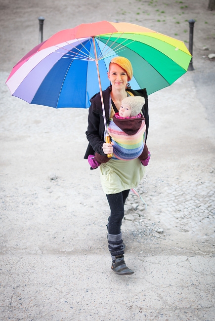 Слинг-шарф Ellevill Gaia Rainbow со льном Слинг-шарф Ellevill Gaia Rainbow со льном