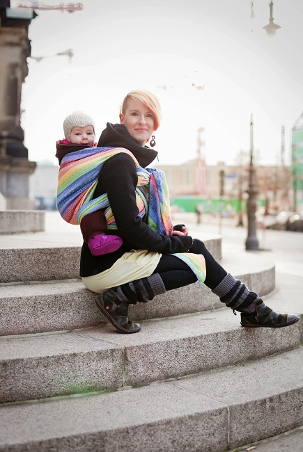 Слинг-шарф Ellevill Gaia Rainbow со льном Слинг-шарф Ellevill Gaia Rainbow со льном