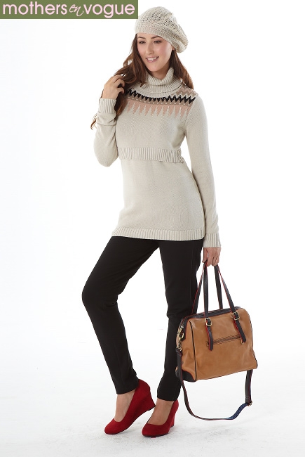 Свитер для кормящих Fair Isle, песочный