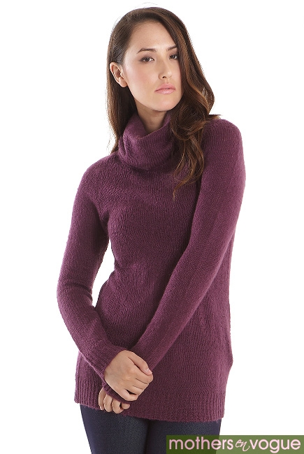 Свитер для кормящих шерстяной Love Actually, аметист