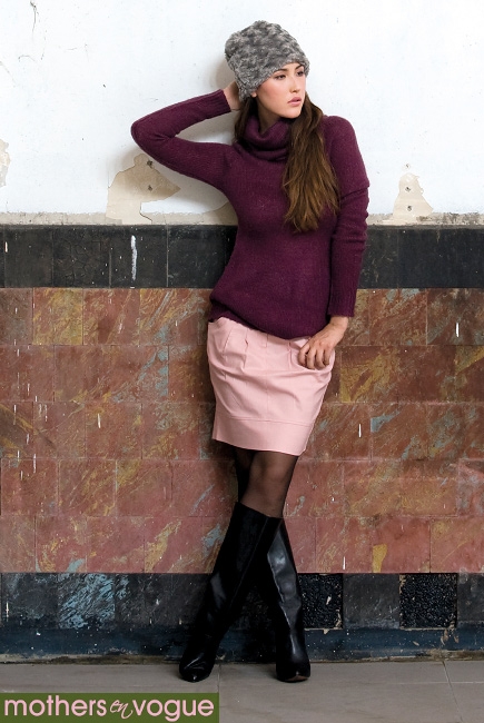 Свитер для кормящих шерстяной Love Actually, аметист