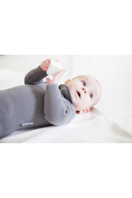 KoCoi Боди детский из шерсти мериноса, графит