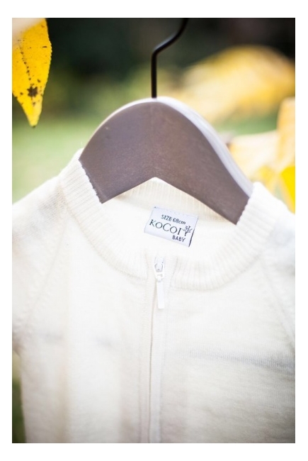 KoCoi Комбинезон-поддева детский из шерсти мериноса, натур