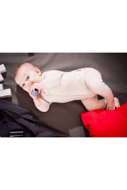 KoCoi Комбинезон-поддева детский из шерсти мериноса, натур