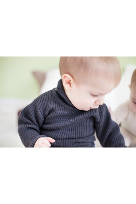 KoCoi Свитер детский из шерсти мериноса, графит