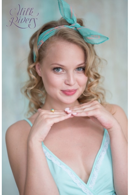 Ночная сорочка для беременных и кормящих "Селена" Milk Rivers,ментол