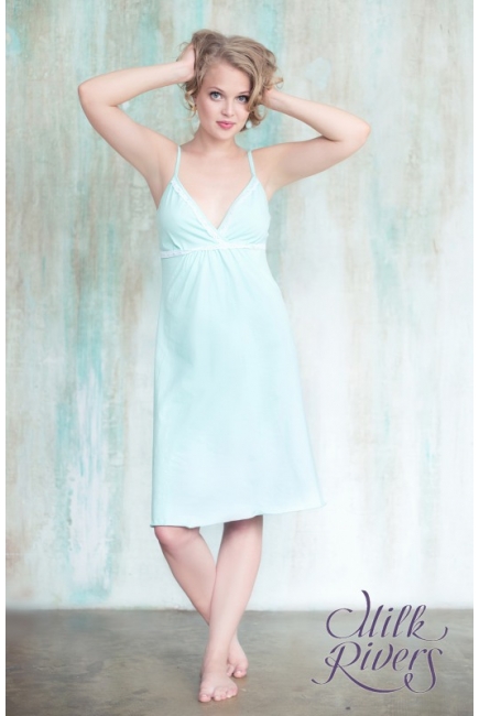 Ночная сорочка для беременных и кормящих "Селена" Milk Rivers,ментол