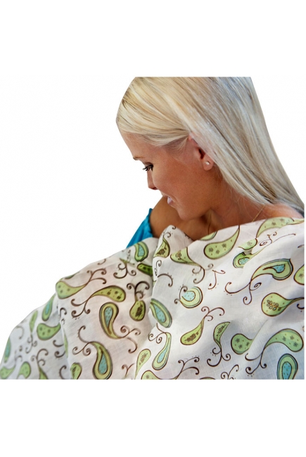 Фланелевая пеленка для новорожденного SwaddleDesigns Pstl Blue Paisley Фланелевая пеленка для новорожденного SwaddleDesigns Pstl Blue Paisley