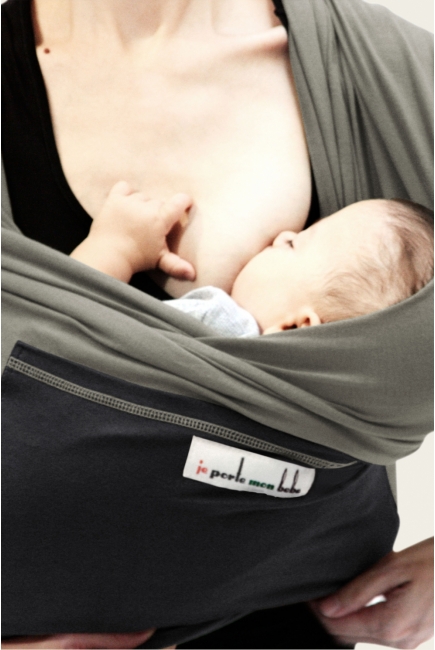 Слинг-шарф JPMBB трикотажный, цвет "оливковый-антрацит"