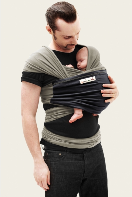 Слинг-шарф JPMBB трикотажный, цвет "оливковый-антрацит"