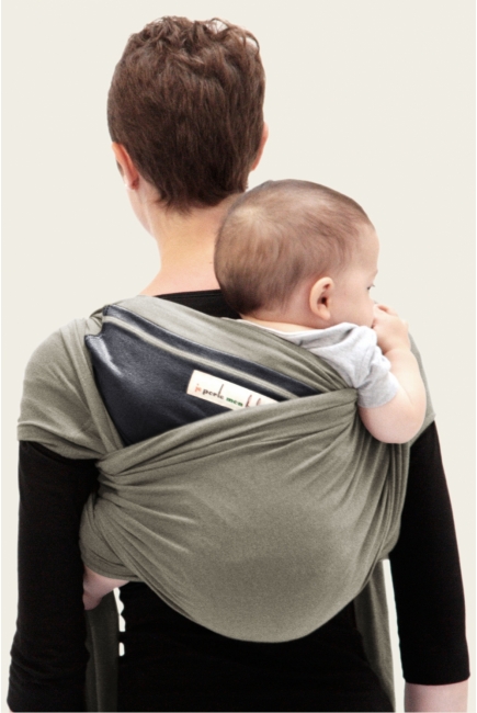 Слинг-шарф JPMBB трикотажный, цвет "оливковый-антрацит"