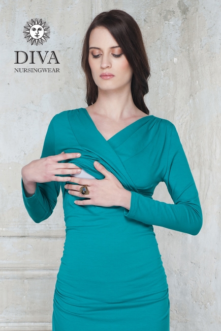 Платье для кормящих и беременных Diva Nursingwear Lucia, цвет Smeraldo