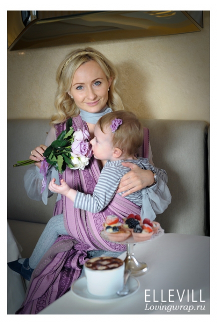 Слинг-шарф Ellevill Zara Tricolor Lavender