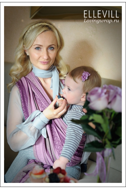 Слинг-шарф Ellevill Zara Tricolor Lavender