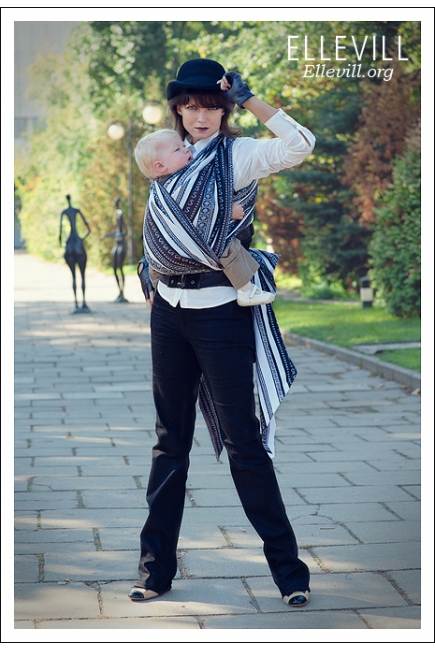 Слинг-шарф Ellevill Zara Tricolor Brown