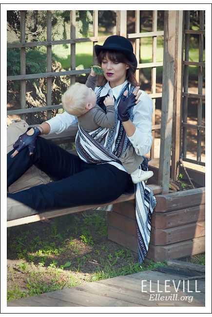 Слинг-шарф Ellevill Zara Tricolor Brown