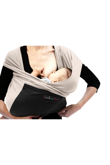 Слинг-шарф JPMBB трикотажный, цвет "экрю - черный" Слинг-шарф JPMBB трикотажный, цвет "экрю - черный"