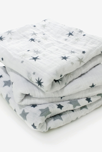 Муслиновые пеленки для новорожденных Aden&Anais средние, набор 3, Twinkle