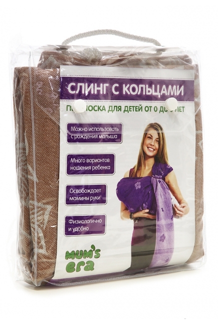 Слинг с кольцами Mums Era "Лайн", рубин Слинг с кольцами Mums Era "Лайн", рубин