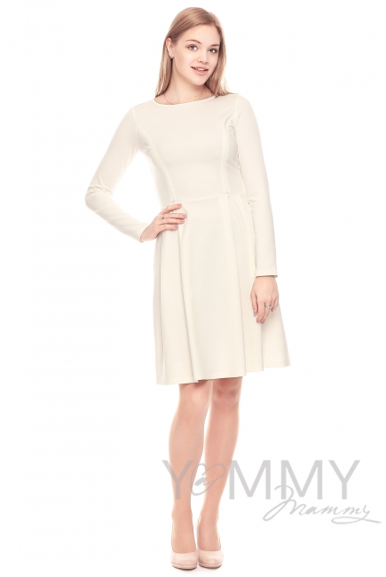 Платье со складками экрю для беременных