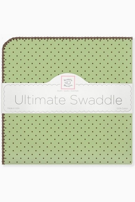 Фланелевая пеленка для новорожденного SwaddleDesigns Lime w/BR Dot Фланелевая пеленка для новорожденного SwaddleDesigns Lime w/BR Dot