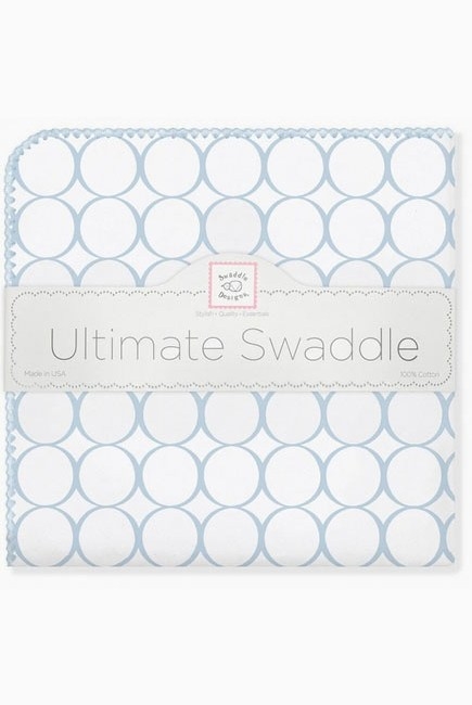 Фланелевая пеленка для новорожденного SwaddleDesigns Ultimate Blue Mod on WH Фланелевая пеленка для новорожденного SwaddleDesigns Ultimate Blue Mod on WH