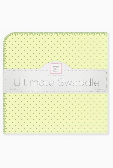 Фланелевая пеленка для новорожденного SwaddleDesigns Kiwi w/Kiwi Dot Фланелевая пеленка для новорожденного SwaddleDesigns Kiwi w/Kiwi Dot