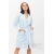 Комплект халат с сорочкой голубой