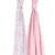 Пеленки муслиновые для новорожденных Bébé au Lait большие набор 2, Rose Quartz/Petal Пеленки муслиновые для новорожденных Bébé au Lait большие набор 2, Rose Quartz/Petal