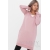 Платье-джемпер для беременных и кормящих из футера, пудрово-розовое