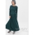 Платье для кормящих и беременных в пол, юбка со складками, изумрудное